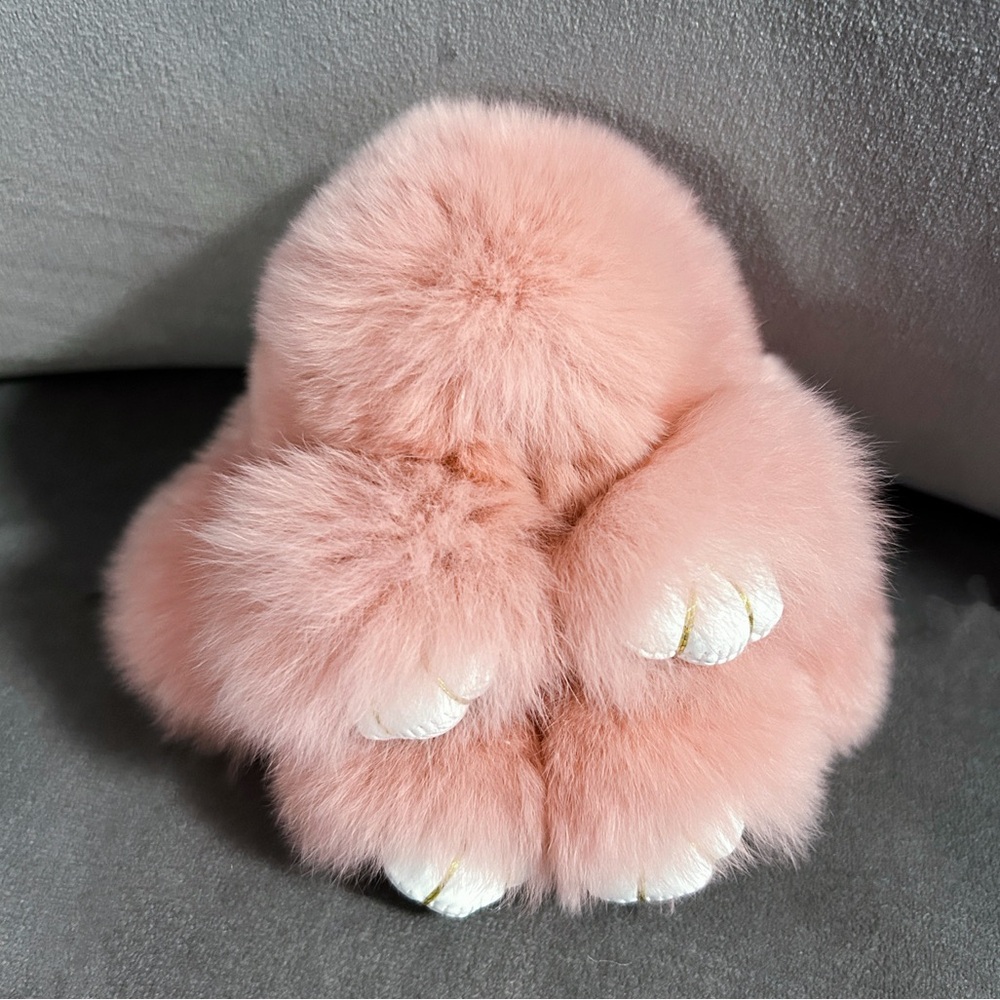 Plush Pink Fur Keychain